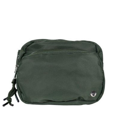 New Arrivals Bearpaw Women's Square Double Zip Waist Bag/Sling Olive New Arrivals Bearpaw Women's Square Double Zip Waist Bag/Sling Olive