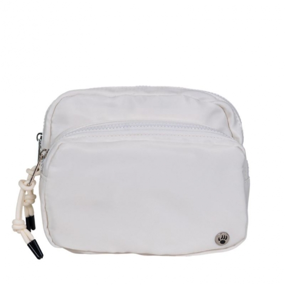 New Arrivals Bearpaw Square Double Zip Waist Bag/Sling Ivory New Arrivals Bearpaw Square Double Zip Waist Bag/Sling Ivory