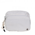 New Arrivals Bearpaw Women's Square Double Zip Waist Bag/Sling Ivory