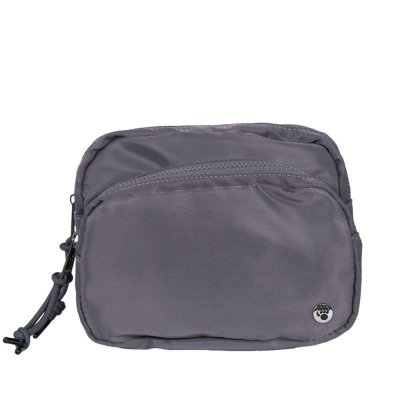 New Arrivals Bearpaw Women's Square Double Zip Waist Bag/Sling Dark Gray New Arrivals Bearpaw Women's Square Double Zip Waist Bag/Sling Dark Gray