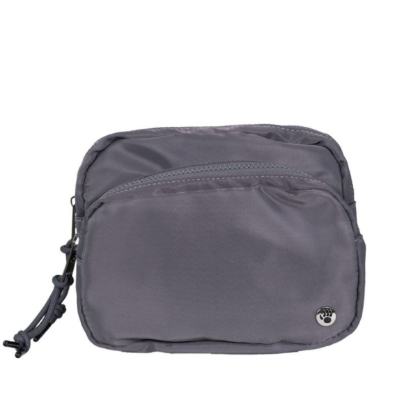 New Arrivals Bearpaw Women's Square Double Zip Waist Bag/Sling Dark Gray New Arrivals Bearpaw Women's Square Double Zip Waist Bag/Sling Dark Gray