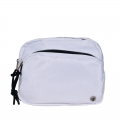 New Arrivals Bearpaw Women's Square Double Zip Waist Bag/Sling White/Black