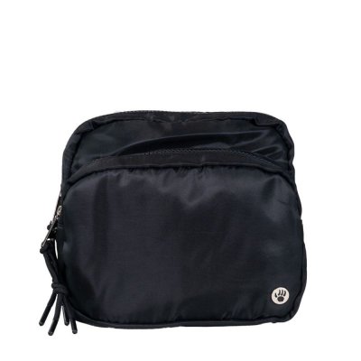 New Arrivals Bearpaw Women's Square Double Zip Waist Bag/Sling Black New Arrivals Bearpaw Women's Square Double Zip Waist Bag/Sling Black