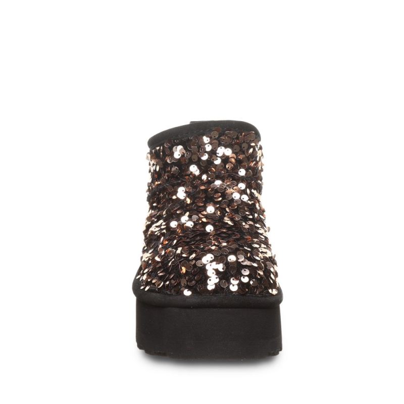 New Arrivals Bearpaw Women's Retro Super Shorty Sequin Gold Sequin