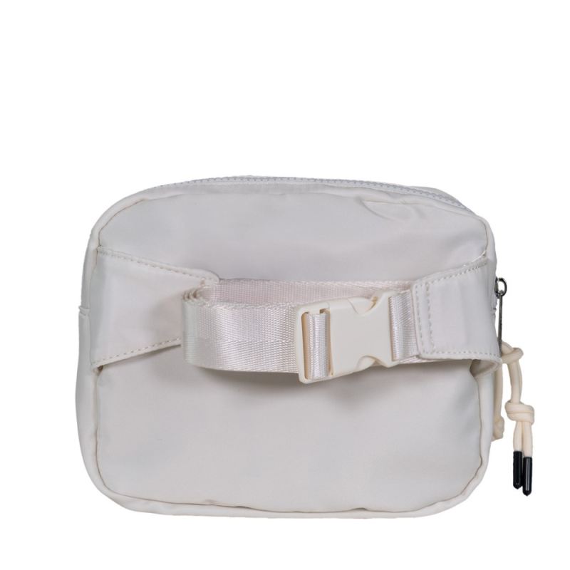 New Arrivals Bearpaw Square Double Zip Waist Bag/Sling Ivory