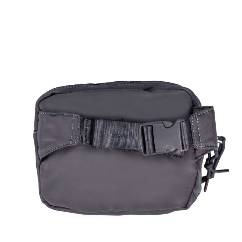 New Arrivals Bearpaw Square Double Zip Waist Bag/Sling Dark Gray