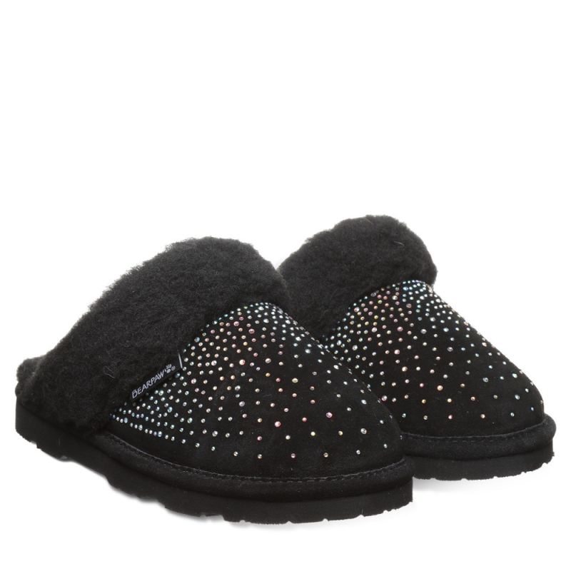New Arrivals Bearpaw Women's Loki Exotic Black Sparkle