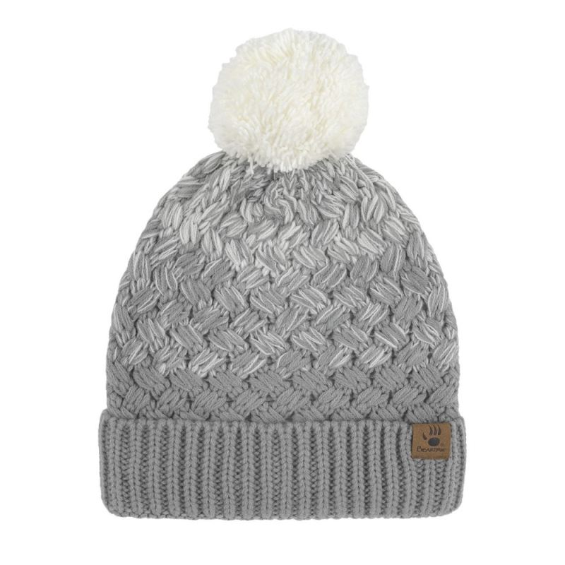 New Arrivals Bearpaw Women's Hat Glove Set 2Pk Lt Grey