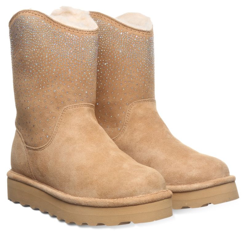 New Arrivals Bearpaw Women's Glam Platform Lo Iced Coffee Solid