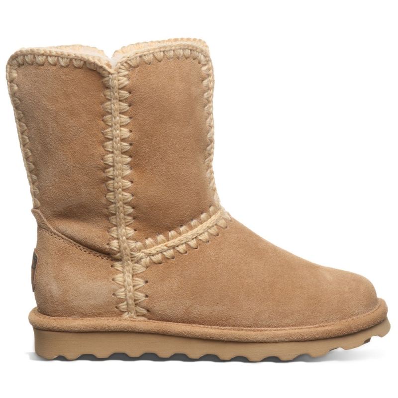 New Arrivals Bearpaw Women's Elle Short Crochet Iced Coffee