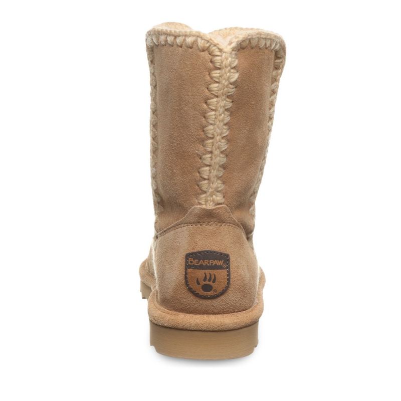 New Arrivals Bearpaw Women's Elle Short Crochet Iced Coffee