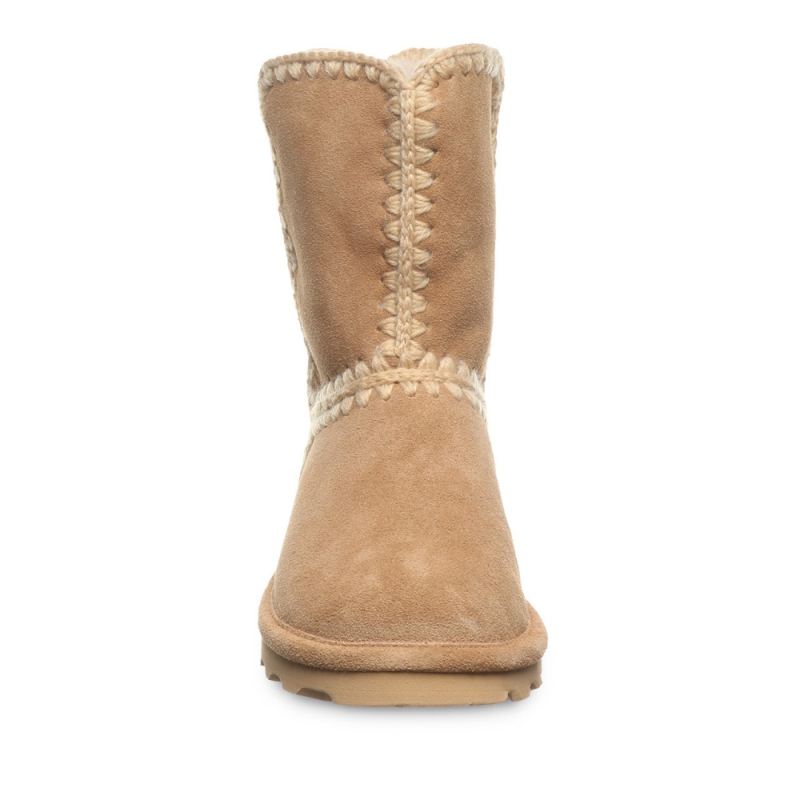 New Arrivals Bearpaw Women's Elle Short Crochet Iced Coffee
