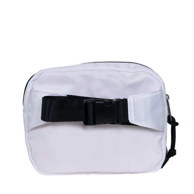 New Arrivals Bearpaw Women's Square Double Zip Waist Bag/Sling White/Black