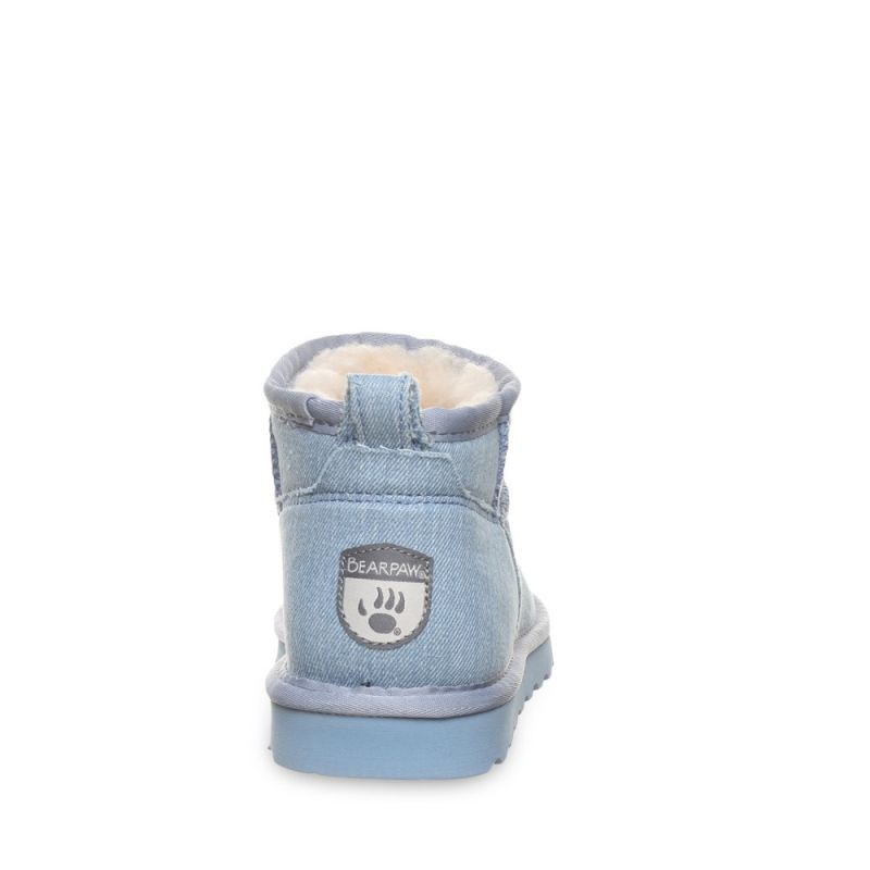 New Arrivals Bearpaw Women's Shorty Vegan Denim Blue