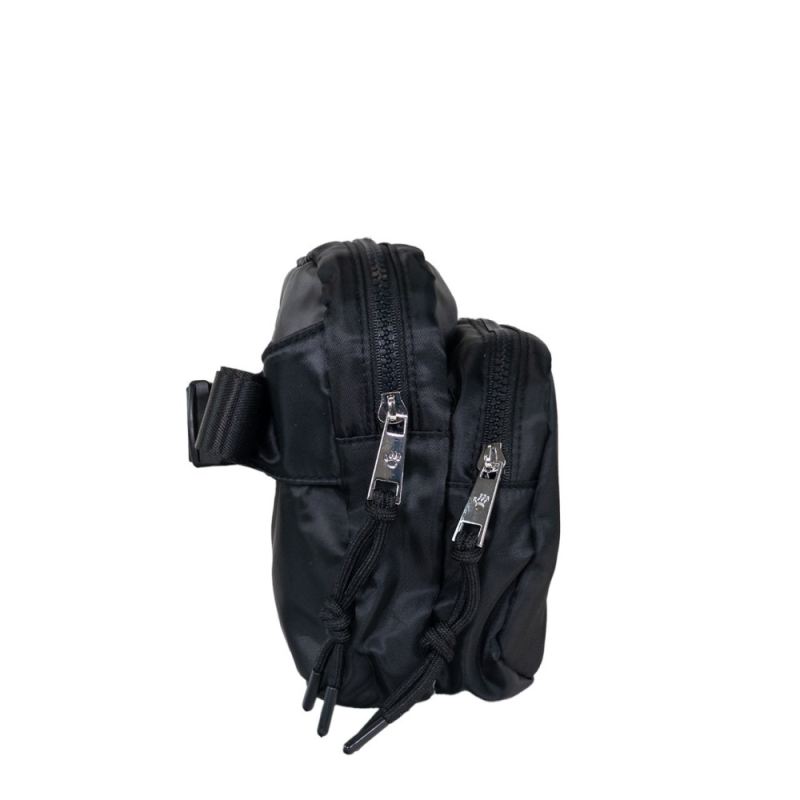 New Arrivals Bearpaw Square Double Zip Waist Bag/Sling Black