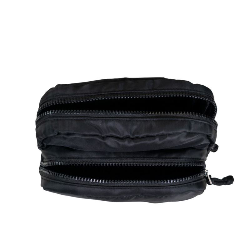 New Arrivals Bearpaw Square Double Zip Waist Bag/Sling Black
