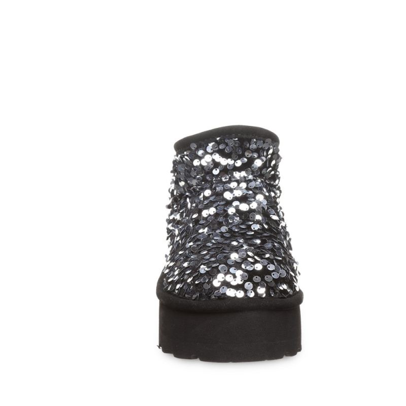 New Arrivals Bearpaw Women's Retro Super Shorty Sequin Silver Sequin